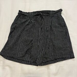 Max Studio Black and White High Waist Shorts